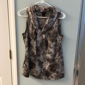 Ann Taylor grey polyester tank blouse